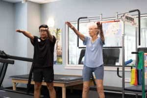 Physical therapy session