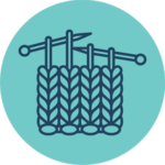 Knitting needles and yarn 